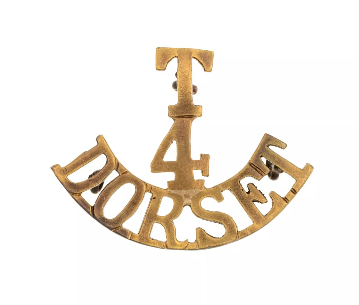 T.4 Dorset Shoulder Title Brass Metal