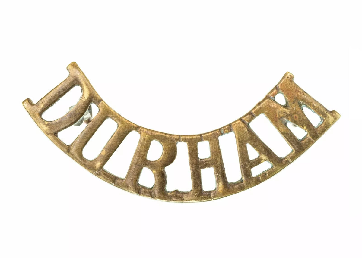 Durham Shoulder Title Brass Metal