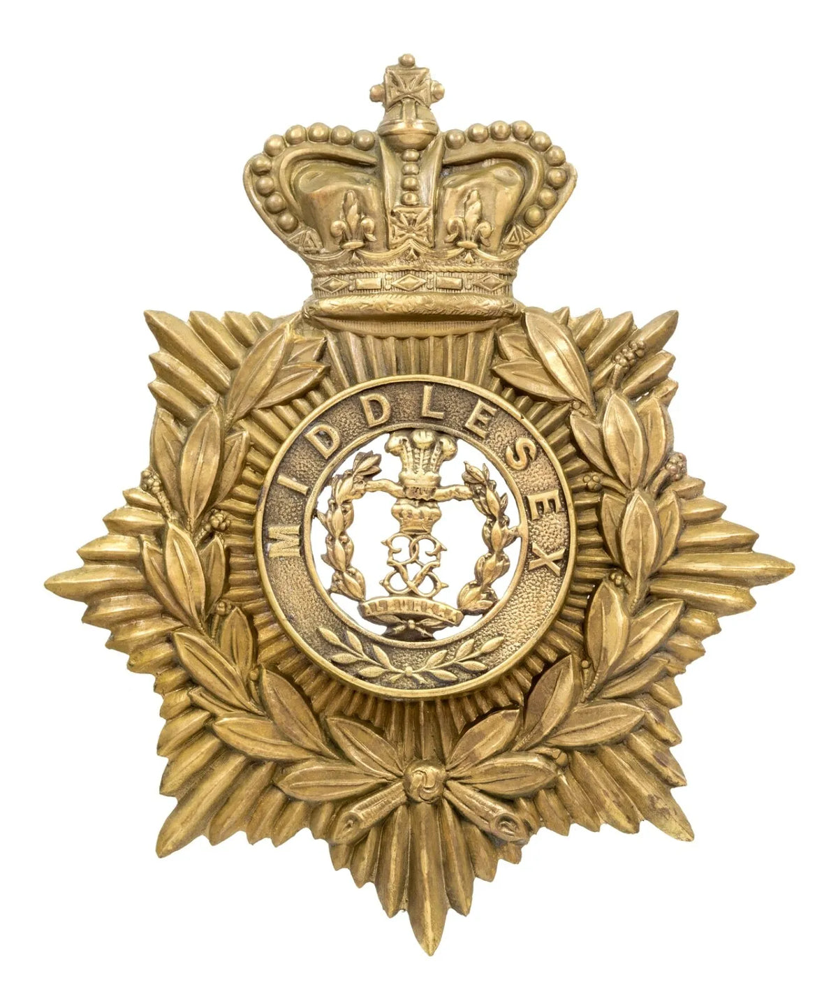 Helmet Plate & Middlesex Centre Brass Metal