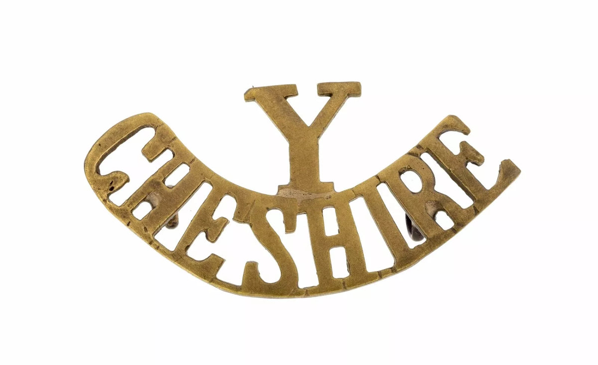 Y Cheshire Shoulder Title Brass Metal