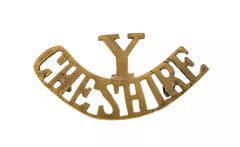 Y Cheshire Shoulder Title Brass Metal