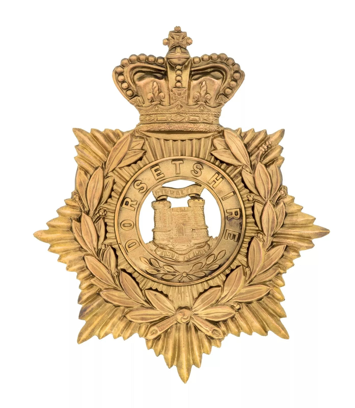 Helmet Plate & Dorsetshire 2 Castle Centre Brass Metal