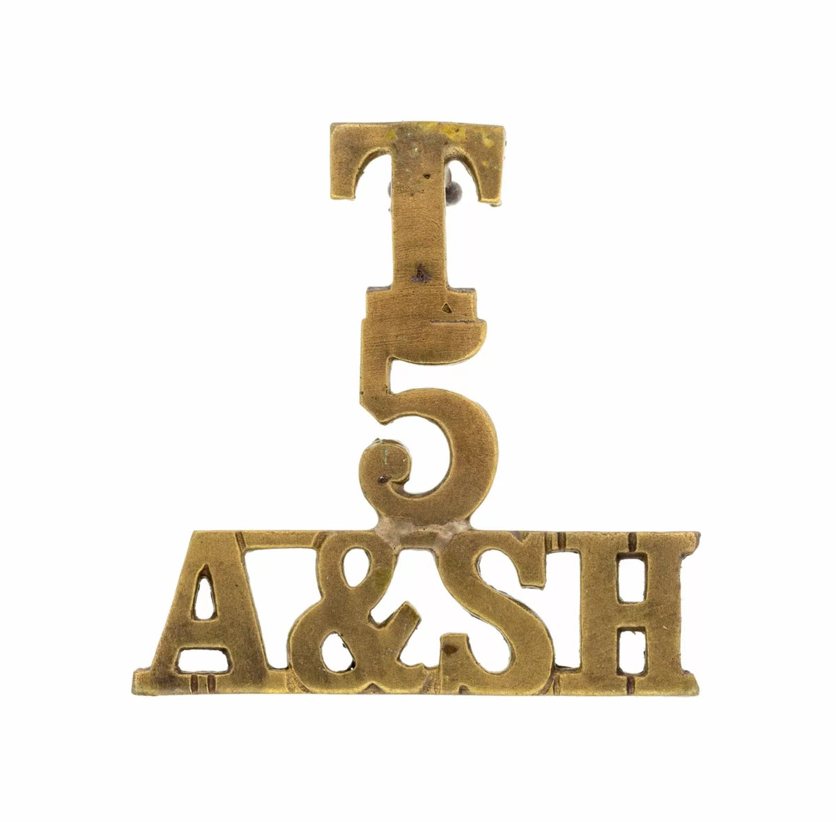 T 5 Argyll & Sutherland Highlanders Shoulder Title Brass Metal