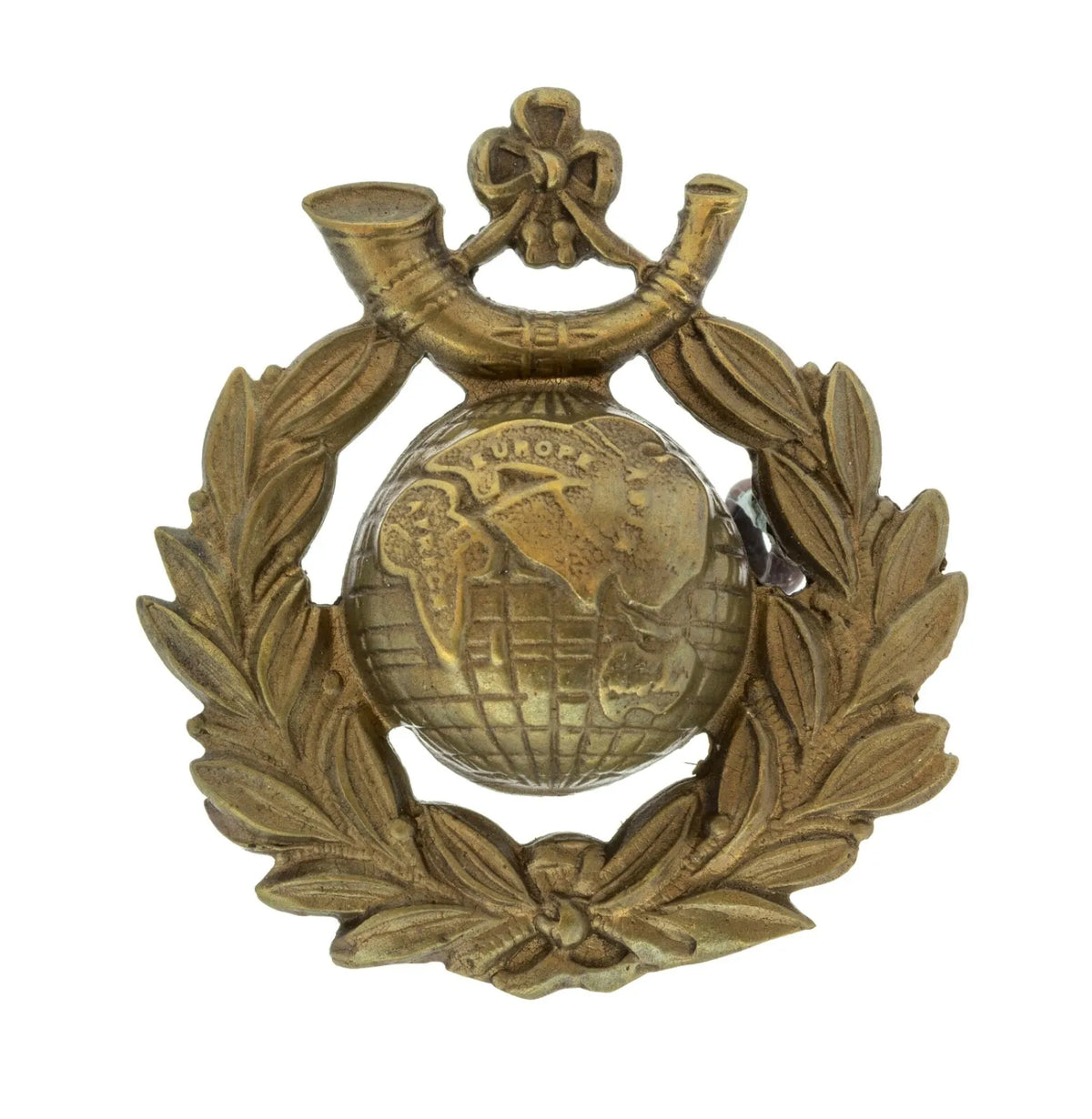 Royal Marine Light Infantry Cap Badge Brass Metal