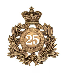 25th Kings Own Borders Regiment Last Shako Plate Brass Metal