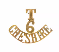 T.6 Cheshire Shoulder Title Brass Metal