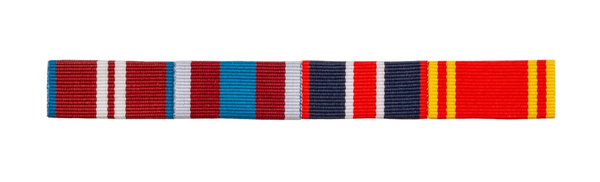 Queens Jubilee Diamond, Platinum, Kings Coronation & Fire Service Ribbon Bar