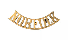 Norfolk Shoulder Title Brass Metal