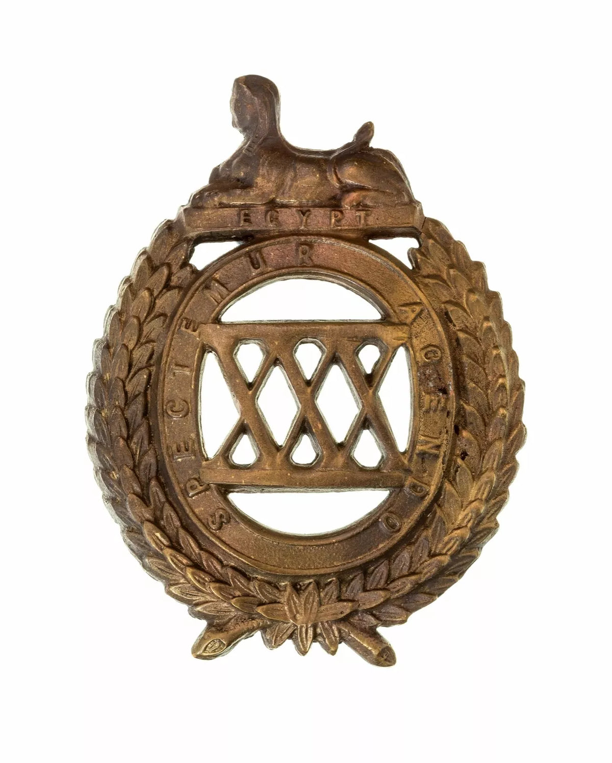 30th East Lancashire Glengarry Badge Brass Metal