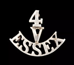 4 Volunteers Essex Shoulder Title White Metal