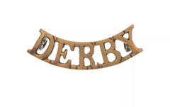 Derby Shoulder Title Brass Metal