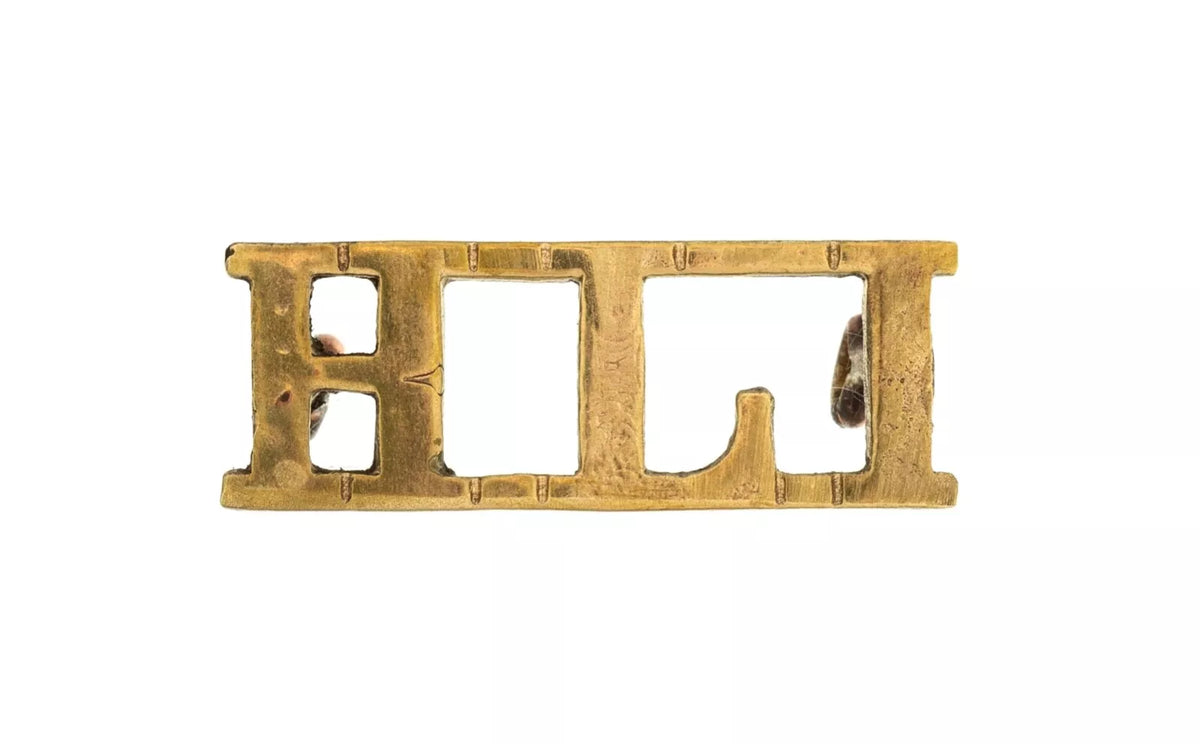 Highland Light Infantry Shoulder Title Brass Metal