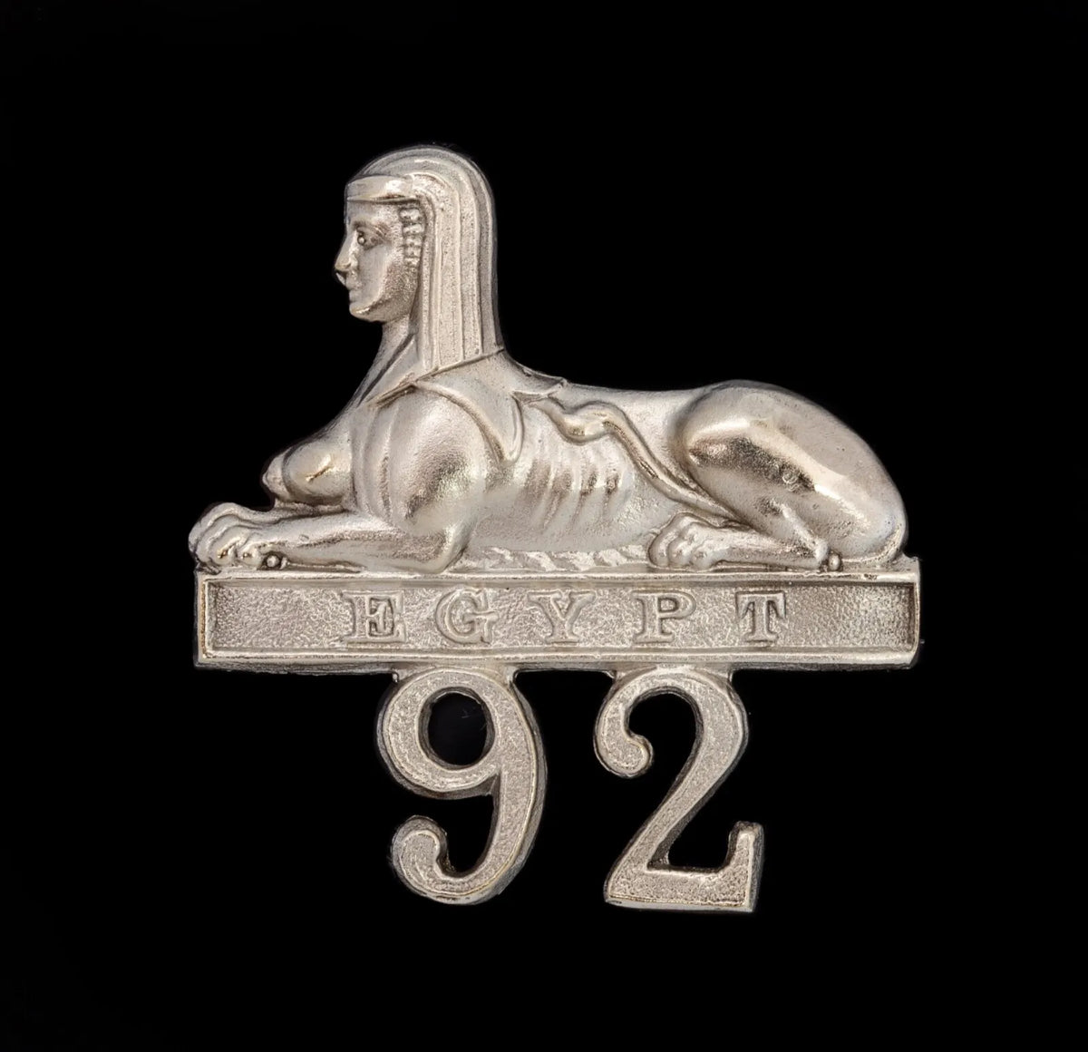 92nd Gordon Highlanders Forage Cap Badge Hallmarked Silver