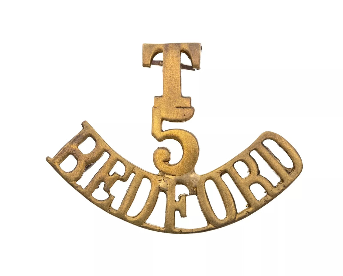 T.5 Bedford Shoulder Title Brass Metal