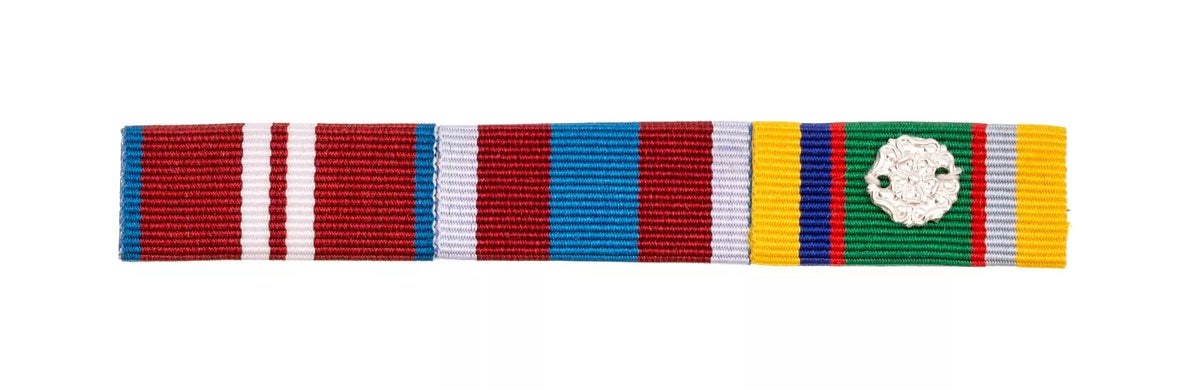 Queens Jubilee Diamond, Platinum & Cadet Forces With Rosette Medal Ribbon Bar