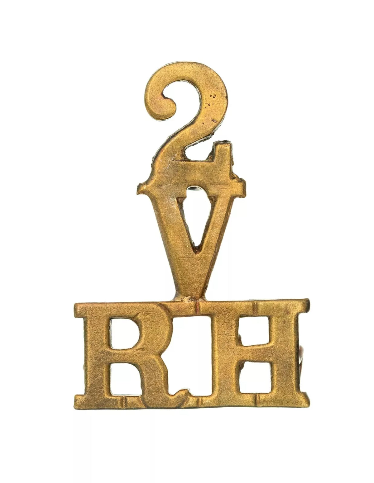 2.Volunteers Royal Highlanders Shoulder Title Brass Metal