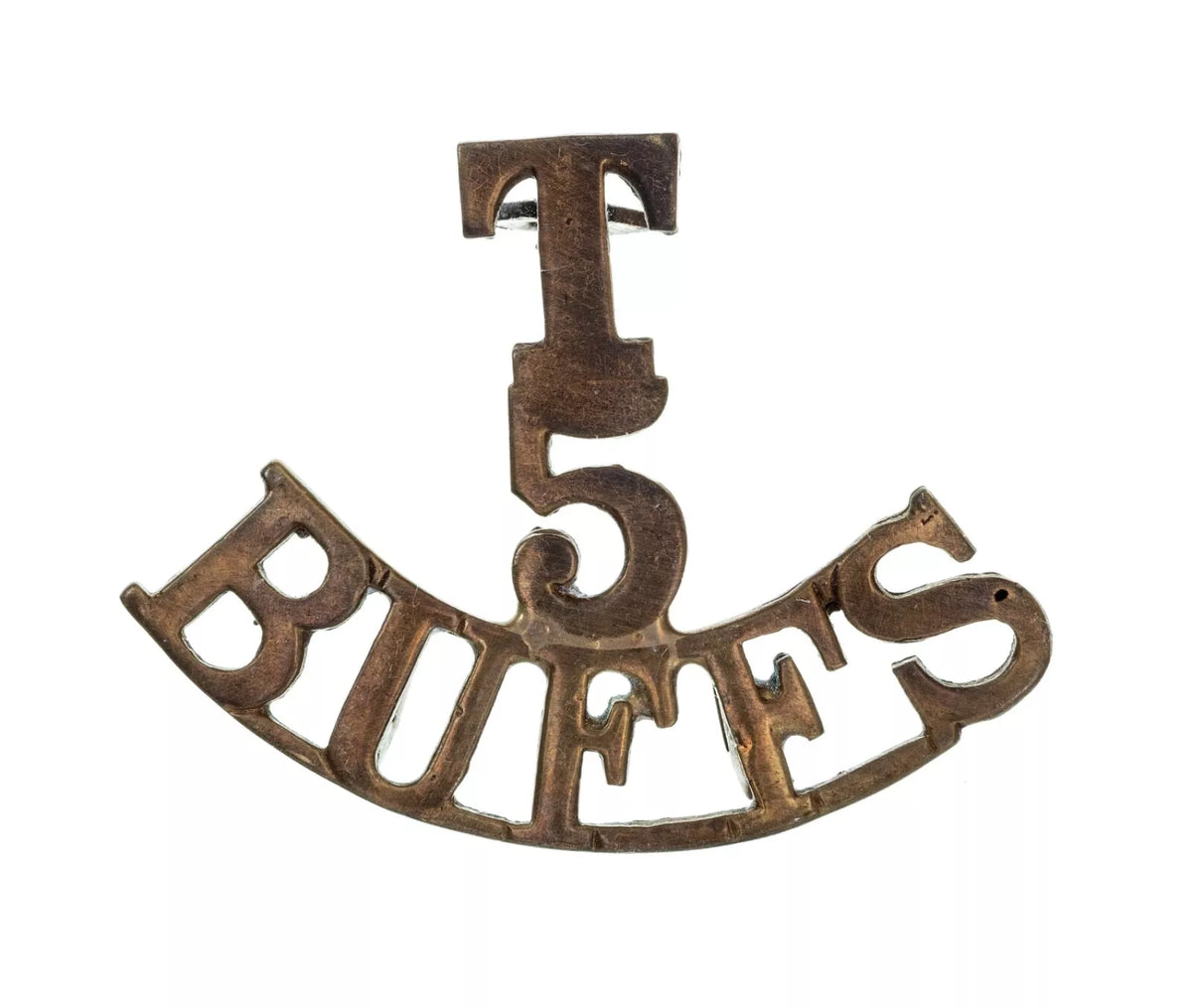 T 5 Buffs Shoulder Title Brass Metal