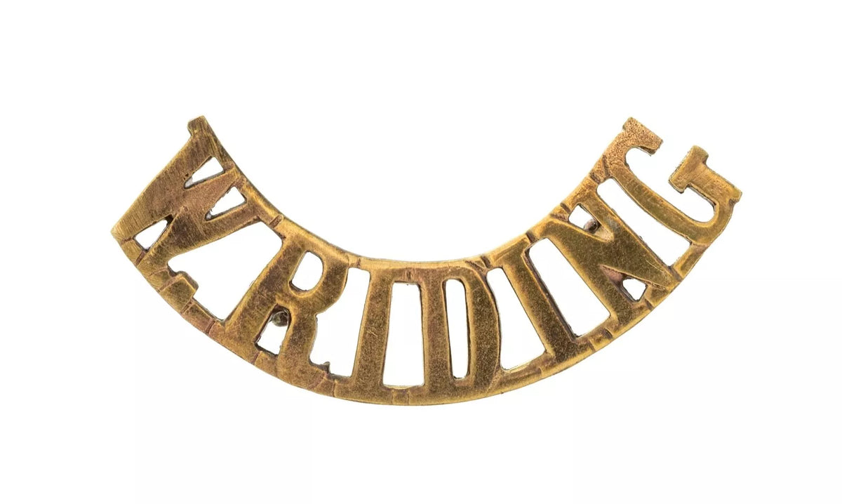 W.Riding Shoulder Title Brass Metal