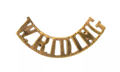 W.Riding Shoulder Title Brass Metal