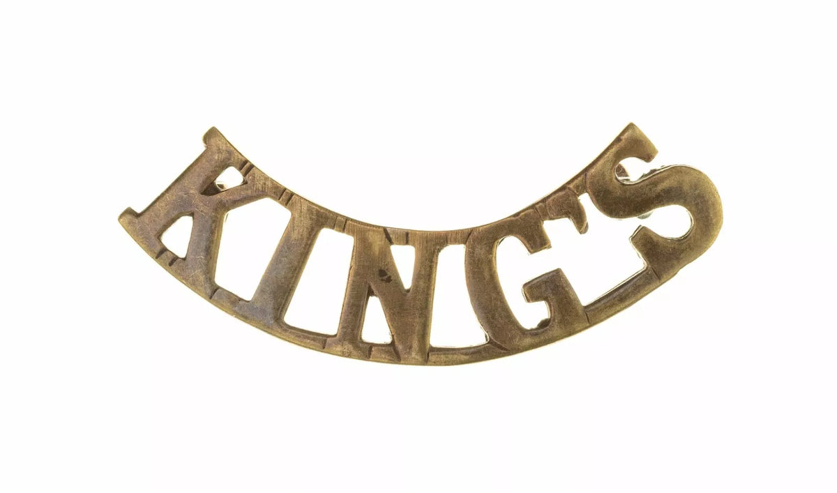 Kings Shoulder Title Brass Metal