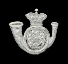 King's Own Yorkshire Light Infantry Cap Badge Hallmarked Silver