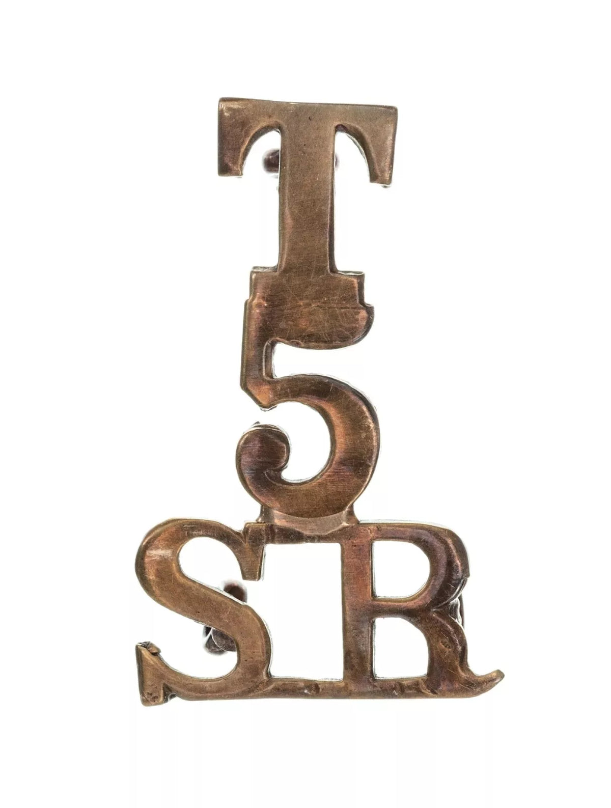 T 5 Scottish Rifles Shoulder Title Brass Metal