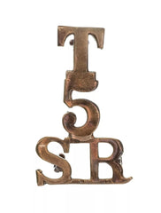 T 5 Scottish Rifles Shoulder Title Brass Metal