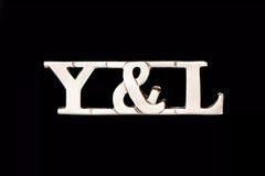 Y&L Shoulder Title White Metal