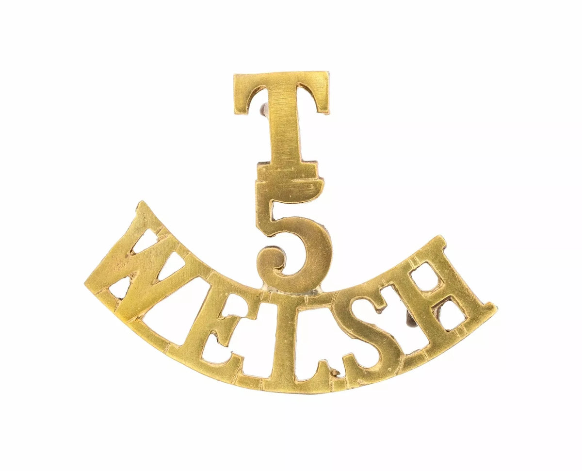 T.5 Welsh Shoulder Title Brass Metal