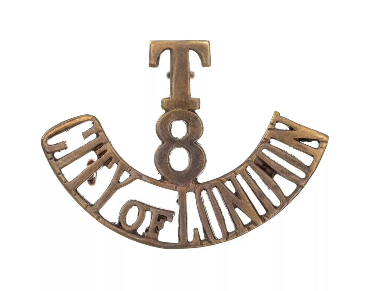 T 8 City of London Shoulder Title Brass Metal