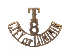 T 8 City of London Shoulder Title Brass Metal