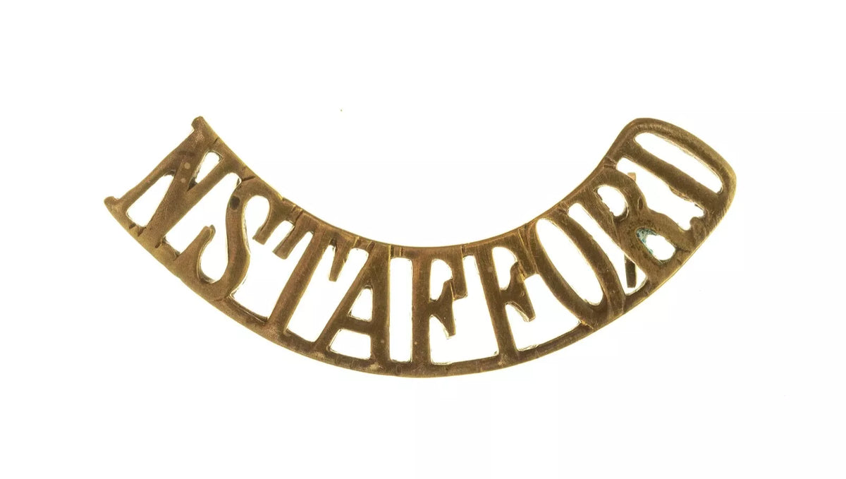 N.Stafford Shoulder Title Brass Metal
