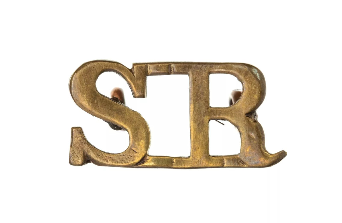 Scottish Rifles Shoulder Title Brass Metal