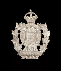 104th Canadian Overseas Battalion Cap Badge Hallmarked Silver