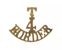 T 4 Border Shoulder Title Brass Metal