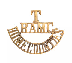 T. RAMC Home Counties Shoulder Title Brass Metal