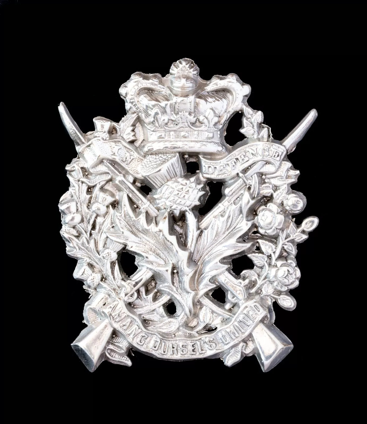 Aberdeen Militia Volunteers Cap Badge Hallmarked Silver