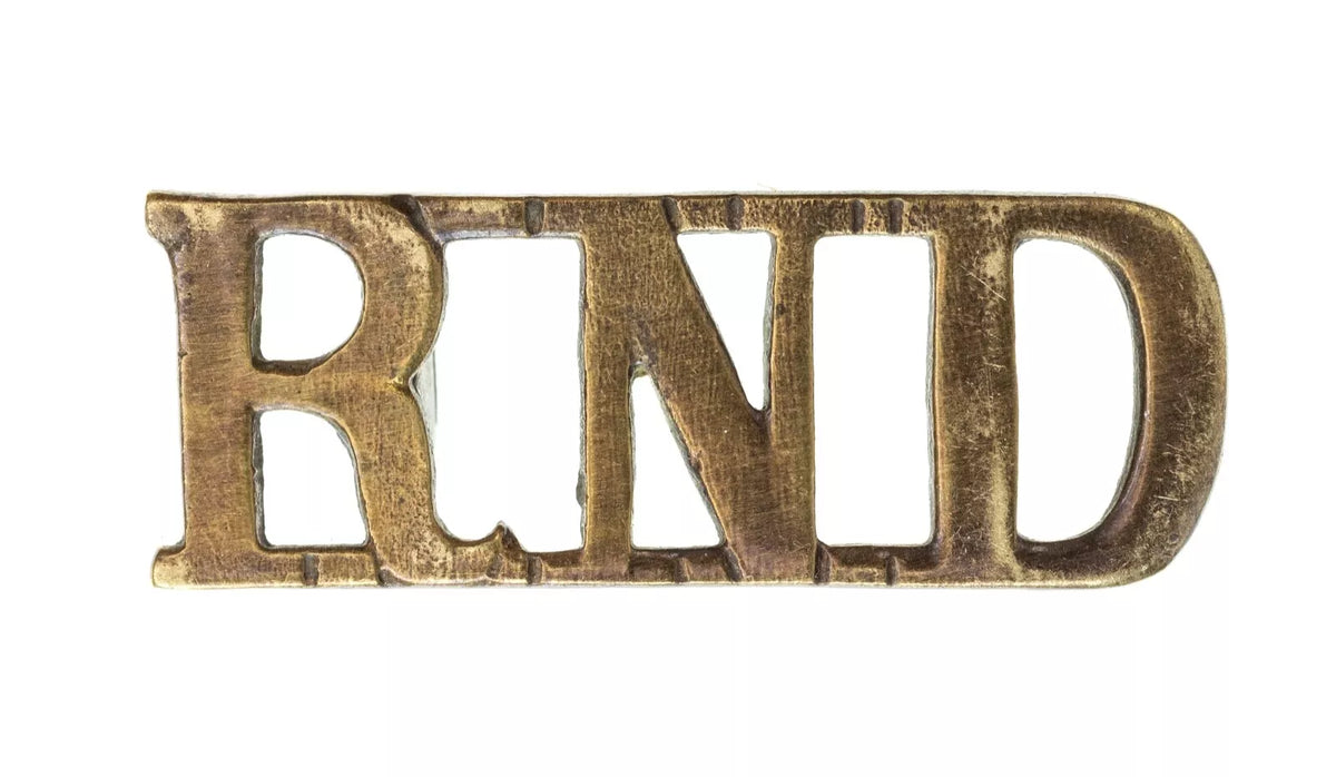 Royal Naval Division Shoulder Title Brass Metal