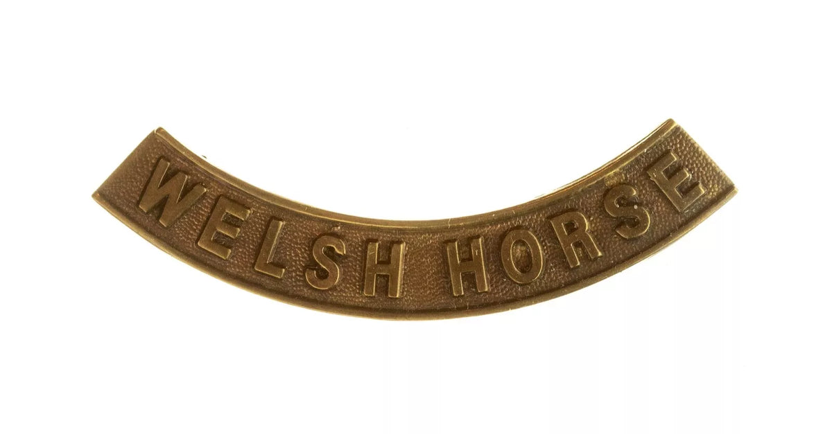 Welsh Horse Shoulder Title Brass Metal
