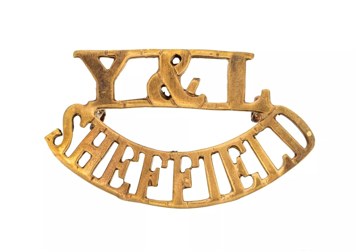 Y&L Sheffield Shoulder Title Brass Metal