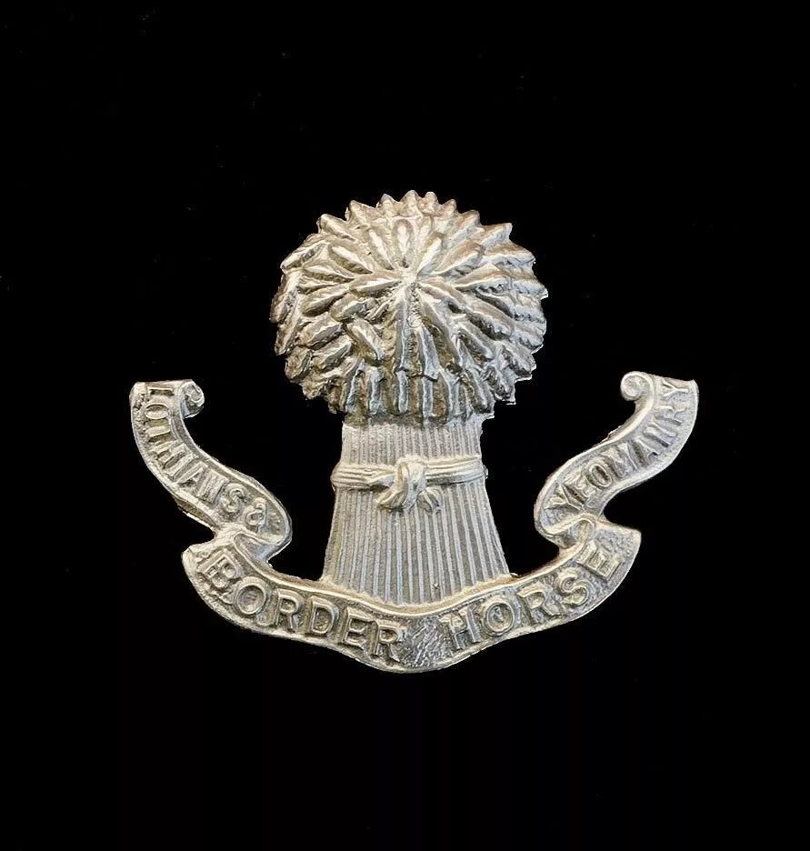 Lothians & Border Horse Yeomanry Cap Badge Hallmarked Silver