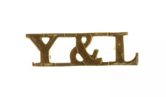 Y&L Shoulder Title Brass Metal