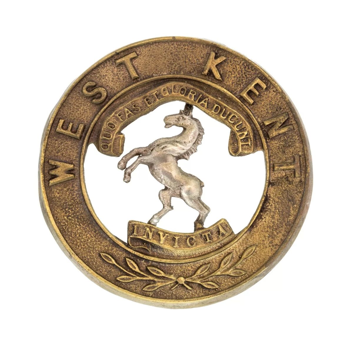 West Kent Helmet Plate Centre Bi Metal