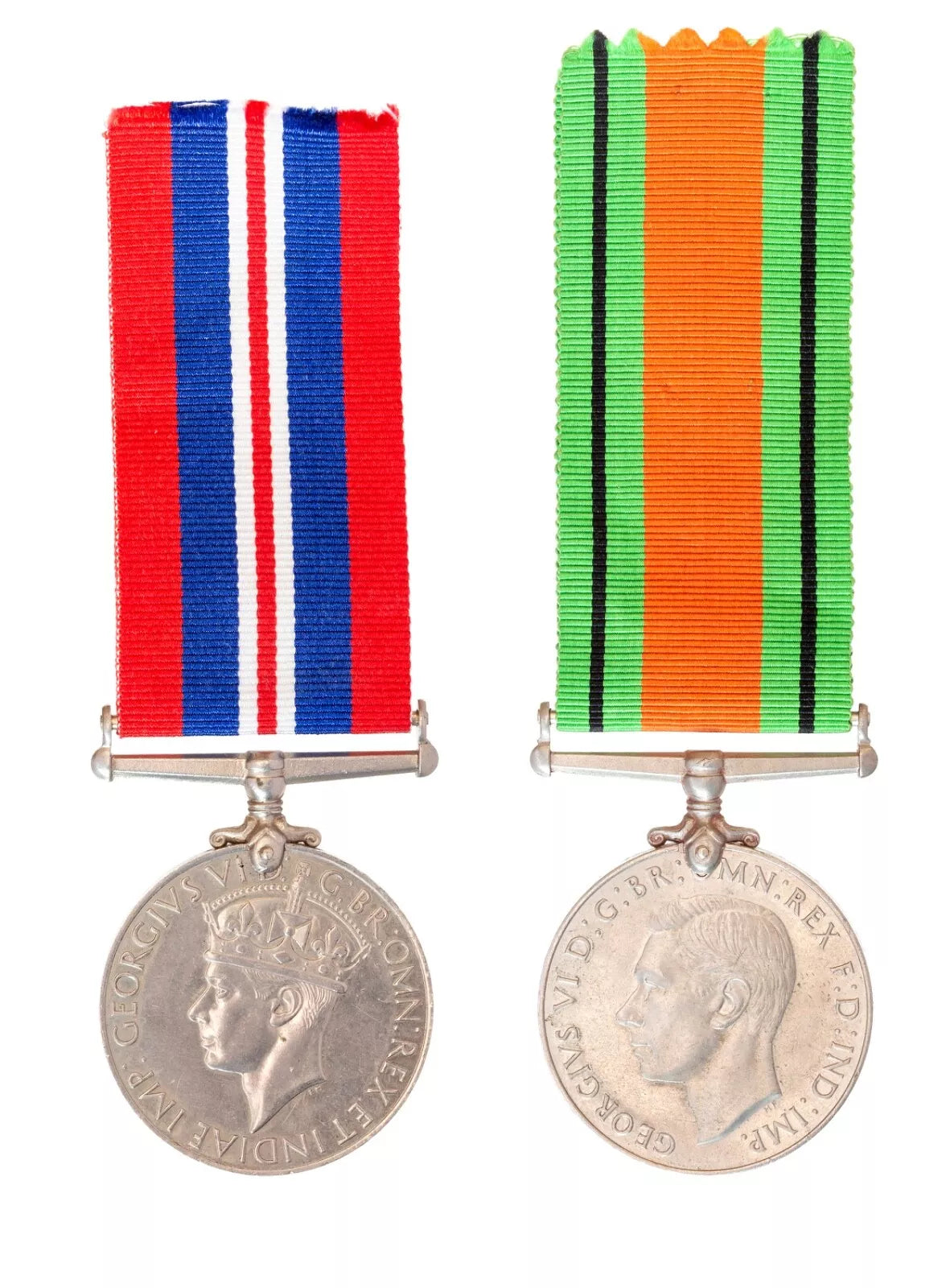 WW2 British 1939-1945 War & Defence Medal Pair Original