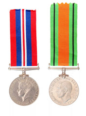 WW2 British 1939-1945 War & Defence Medal Pair Original