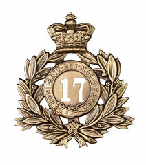 17th Leicestershire Regiment Last Shako Plate Brass Metal