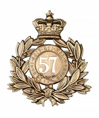 57th Middlesex Regiment Last Shako Plate Brass Metal