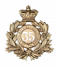 35th Royal Sussex Regiment Regiment Last Shako Plate Brass Metal