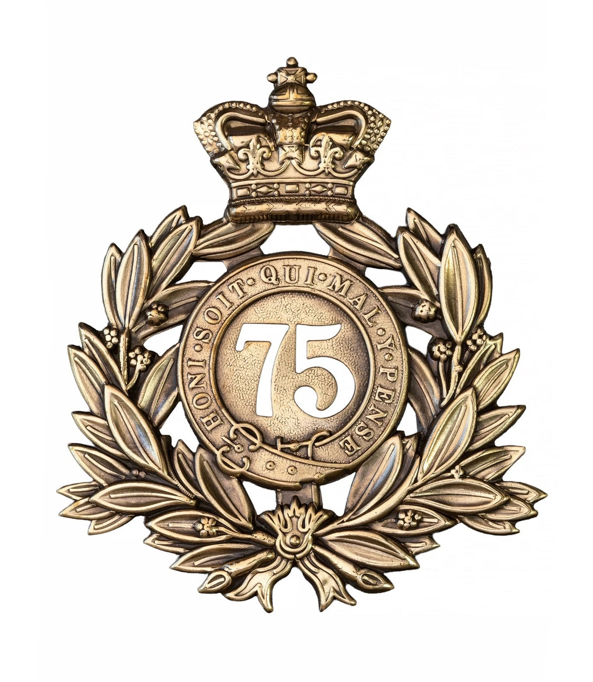 75th Gordon Highlanders 1st Battalion Regiment Last Shako Plate Brass Metal
