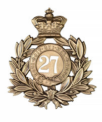 27th Inniskilling Fusiliers Regiment Last Shako Plate Brass Metal